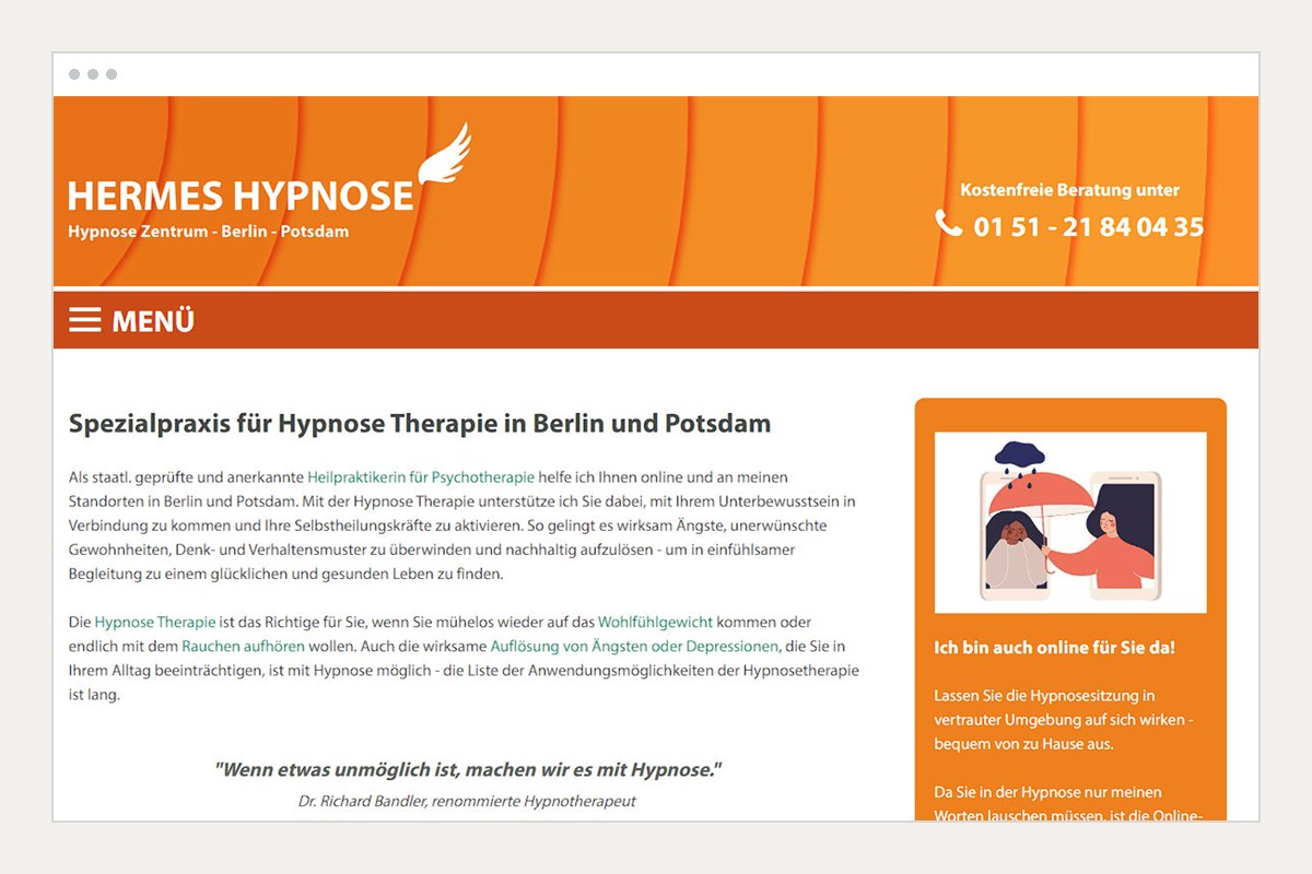 Projektansicht: HERMES HYPNOSE, Potsdam